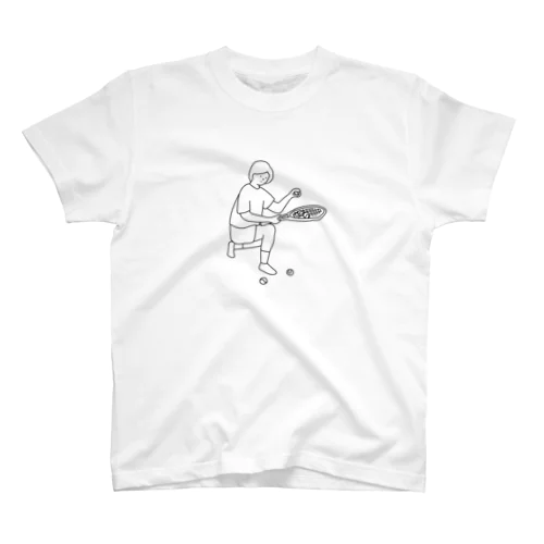 テニス　球拾い　線 Regular Fit T-Shirt