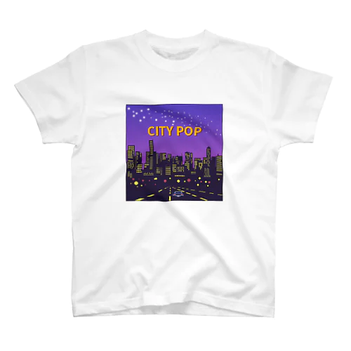 CITY POP night view Regular Fit T-Shirt