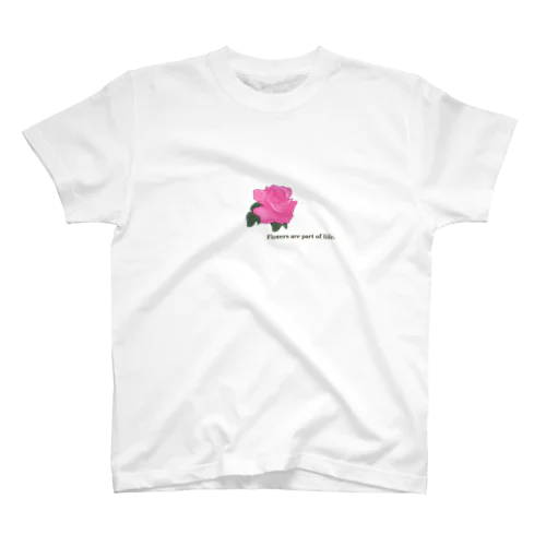 Pink Rose Graphic Regular Fit T-Shirt