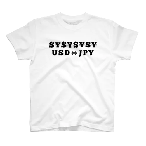 USD⇔JPY FX 通貨ロゴマークTシャツ☆ドル円 スタンダードTシャツ