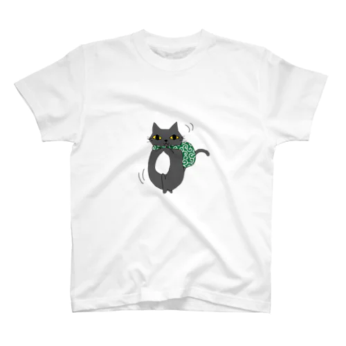 旅するゆる猫（唐草模様） スタンダードTシャツ