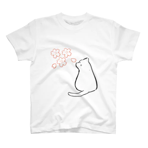 桜と猫 スタンダードTシャツ