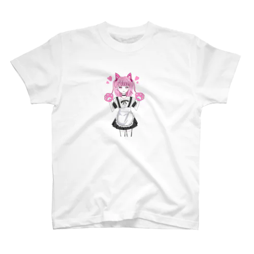 メイド服 猫 女の子 スタンダードTシャツ