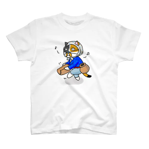 どじょうすくいにゃんこ Regular Fit T-Shirt