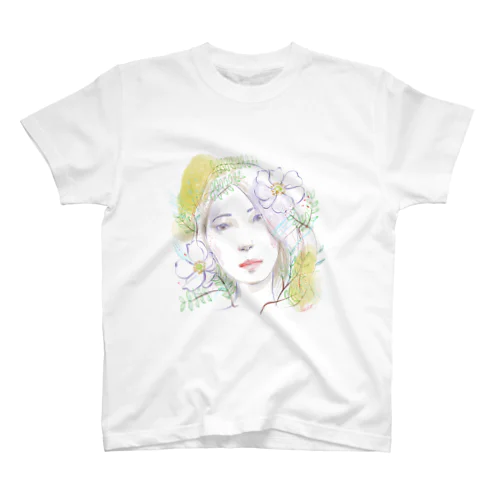 お花と水彩の子 スタンダードTシャツ