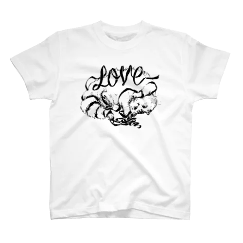 LOVEにこんがらがる【モノクロ】 Regular Fit T-Shirt