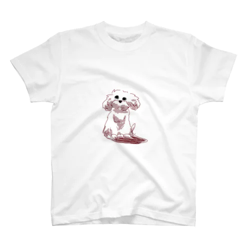 にらみ目犬（トイプードル） スタンダードTシャツ