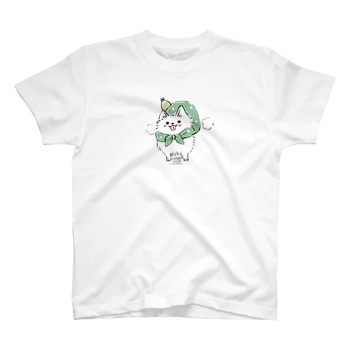 飲み物を運んでくれるポメ スタンダードTシャツ