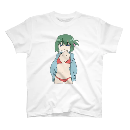 けだるげ水着パーカー女子 スタンダードTシャツ