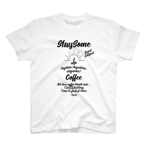 STAYSOMECOFFEEロゴTシャツ(ブラックプリント) スタンダードTシャツ