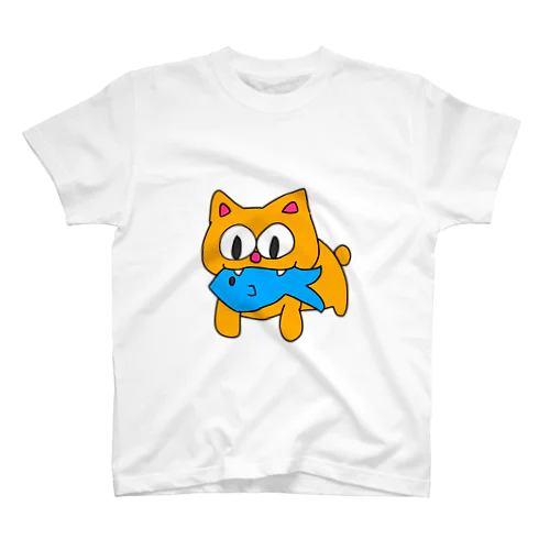 さかなくわえたねこ Regular Fit T-Shirt