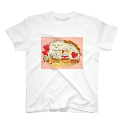 甘くて幸せなひと時を🍫💓ネコノゆず & はなピヨ スタンダードTシャツ