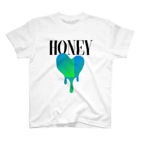 Honey / BlueGreen Regular Fit T-Shirt