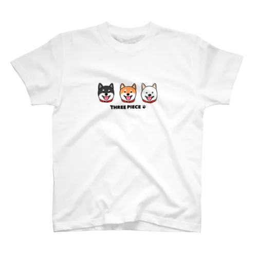 3ピース柴犬グッズ スタンダードTシャツ