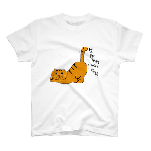 茶トラねこおしりをあげる スタンダードTシャツ