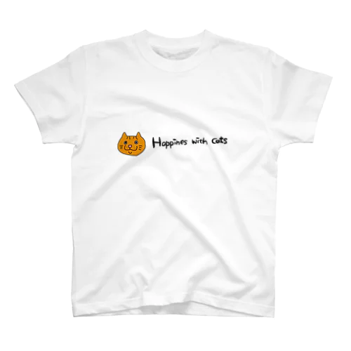 茶トラ猫happines with cats スタンダードTシャツ