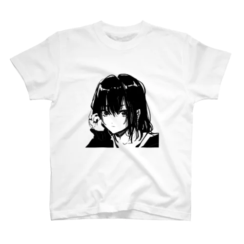 かっこいい白黒ちゃん Regular Fit T-Shirt