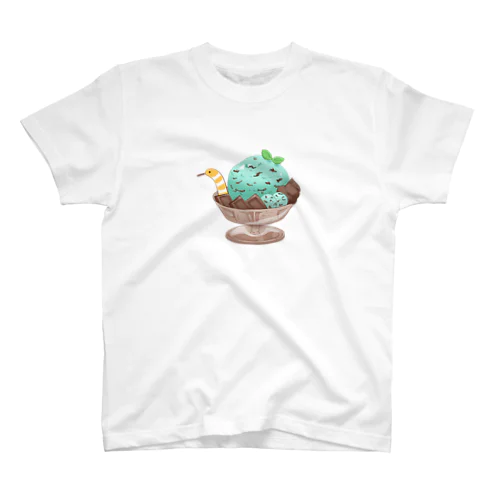 チンアナゴとチョコミントアイス Regular Fit T-Shirt