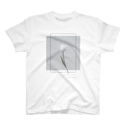 TULIP , gray blue , logo flame スタンダードTシャツ