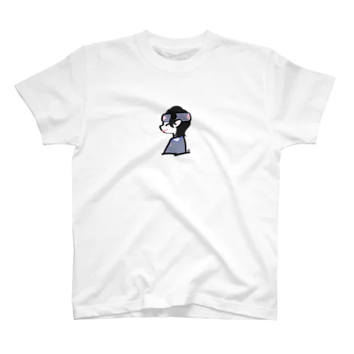 キツネ目さん／ムラサキヘアバンド スタンダードTシャツ