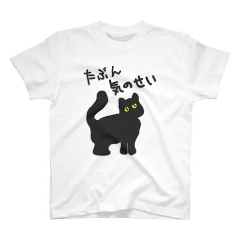 たぶん気のせい【黒猫】 Regular Fit T-Shirt