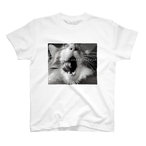 猫のあくびダイナミックTシャツ スタンダードTシャツ
