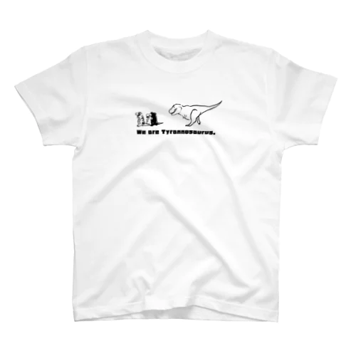 We are Tyranno saurus MONO 白背景 Regular Fit T-Shirt