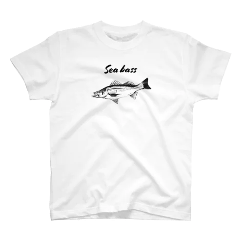 スズキ - Sea bass （鱸、学名：Lateolabrax japonicus）  スタンダードTシャツ