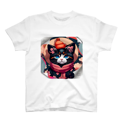 浮世絵catsパンクシティ 葛飾キャッツ斎（猫名 チャコ） スタンダードTシャツ