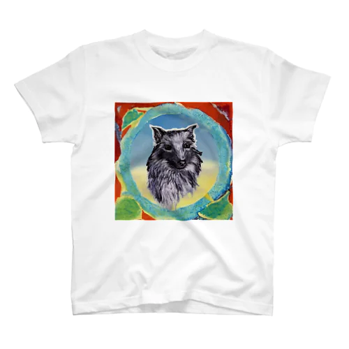 絵画風の犬 Regular Fit T-Shirt