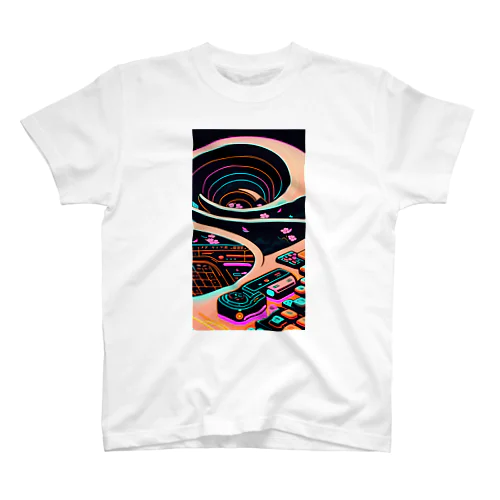 レトロでエモい"lofiアート"【浮世絵サイバーパンクシティ】 Regular Fit T-Shirt