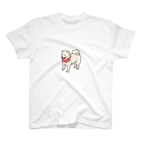 赤バンダナな犬 スタンダードTシャツ