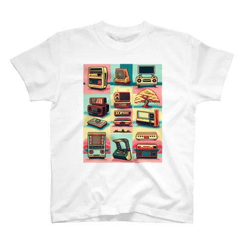 エモくてレトロな盆栽さんと愉快な仮想ガジェット君たち【lofiアート】 Regular Fit T-Shirt