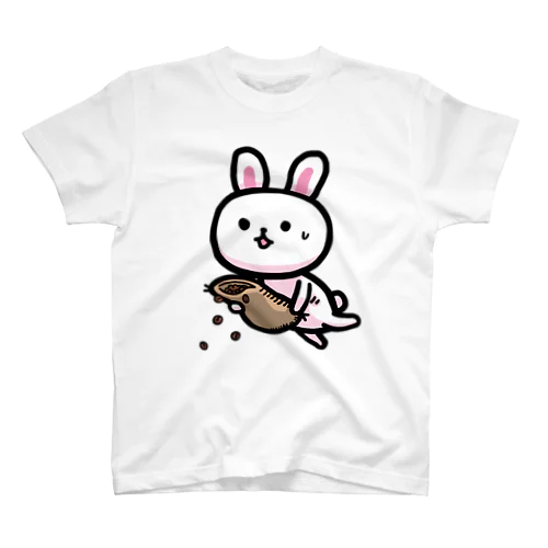 うさぎ　散るモカ也 スタンダードTシャツ