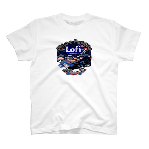 【lofiアート】ネオ浮世絵と盆栽: 北斎イズムのサイバーパンクが織りなす日本の景色の旅 Regular Fit T-Shirt