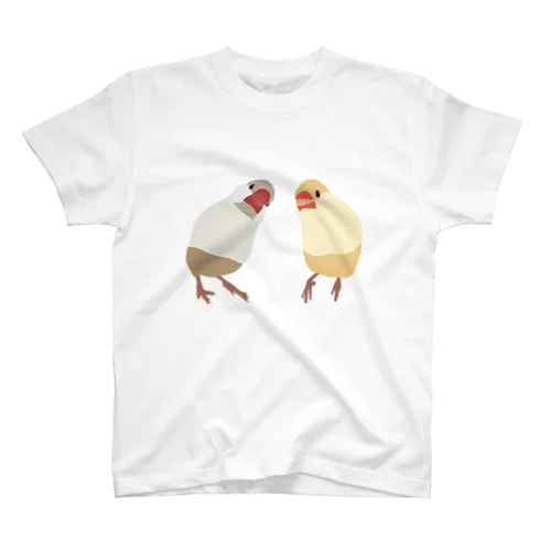 クリーム文鳥×クリームイノ文鳥 スタンダードTシャツ