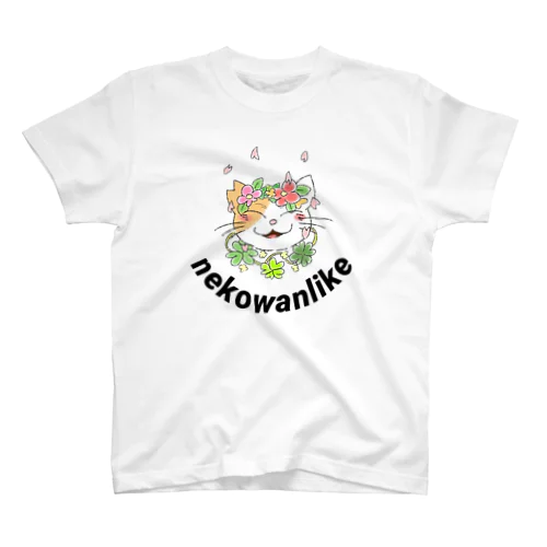 nekowanlikeさくら猫 Regular Fit T-Shirt