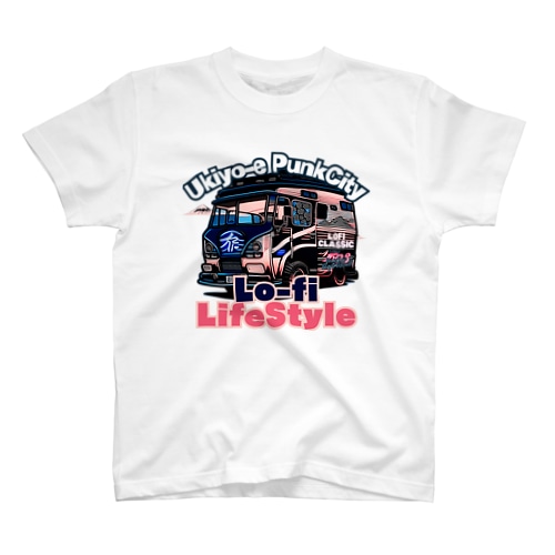 【Lo-fi Life Style】ダメな自分も愛される都市『浮世絵パンクシティ』lofiのリズムで自分らしい生き方を Regular Fit T-Shirt