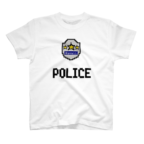 黒POLICE×Hawaii Regular Fit T-Shirt