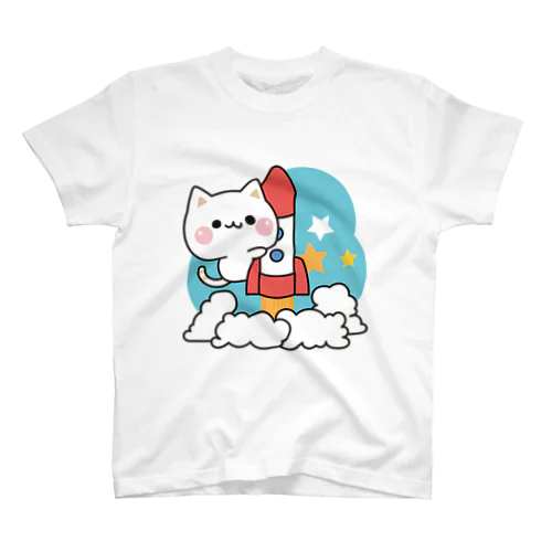 気づかいのできるネコ　ロケットver. Regular Fit T-Shirt