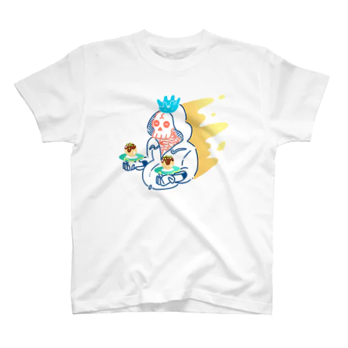 たこ焼きを運ぶドクロ スタンダードTシャツ