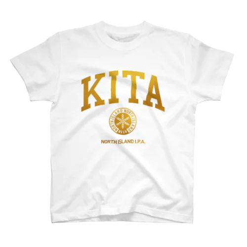 KITALABEL logo (GOLD) Regular Fit T-Shirt