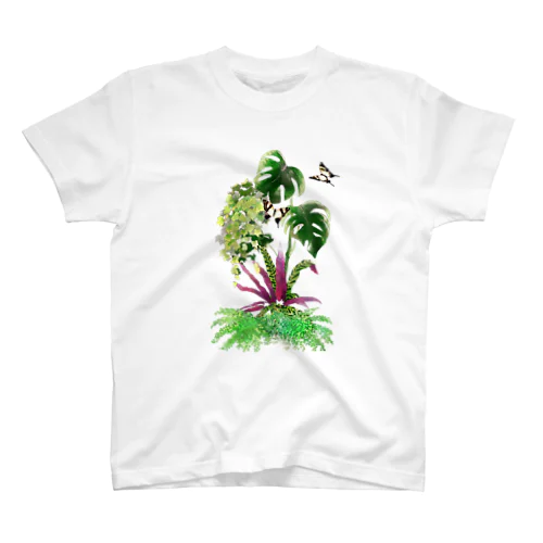 ちょうちょと観葉植物 Regular Fit T-Shirt