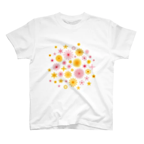 華やかな色合いの花柄 Regular Fit T-Shirt