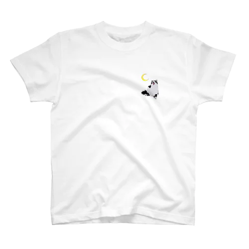 月と猫　あくび猫 スタンダードTシャツ