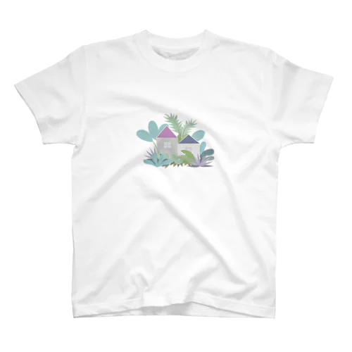 熱帯植物に囲まれた家 スタンダードTシャツ