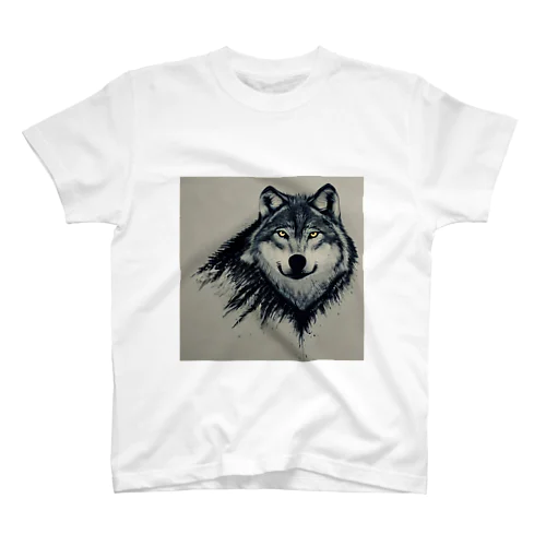 凛々しいオオカミ スタンダードTシャツ