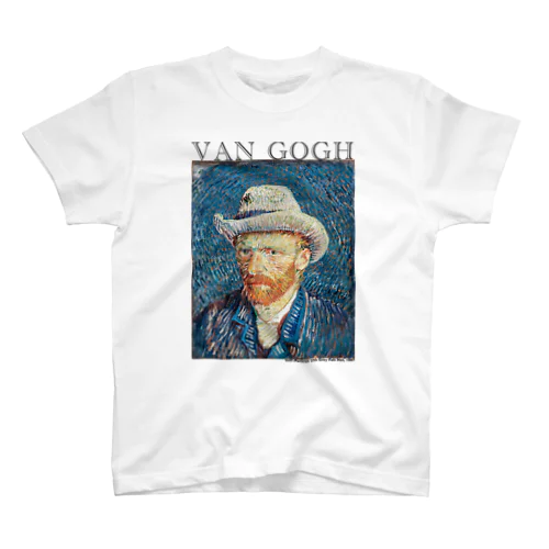 ゴッホ　灰色のフェルト帽の自画像　Vincent van Gogh  Regular Fit T-Shirt