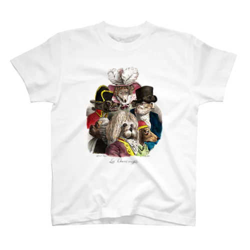 おしゃれな犬達 Les Chiens Coiffés フランスのリトグラフ スタンダードTシャツ