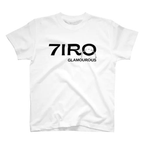 7IROロゴ太字 白Tシャツ Regular Fit T-Shirt